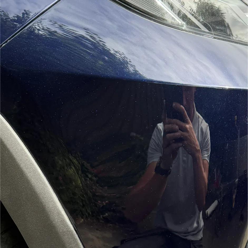 Front wing and wheel arch after repair